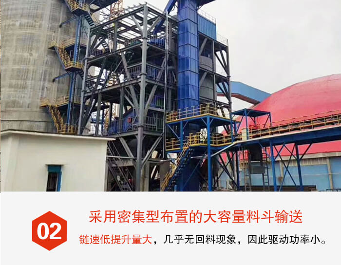 鬥式提升機料鬥的排列比較緊密可以防止回料現象的出現。